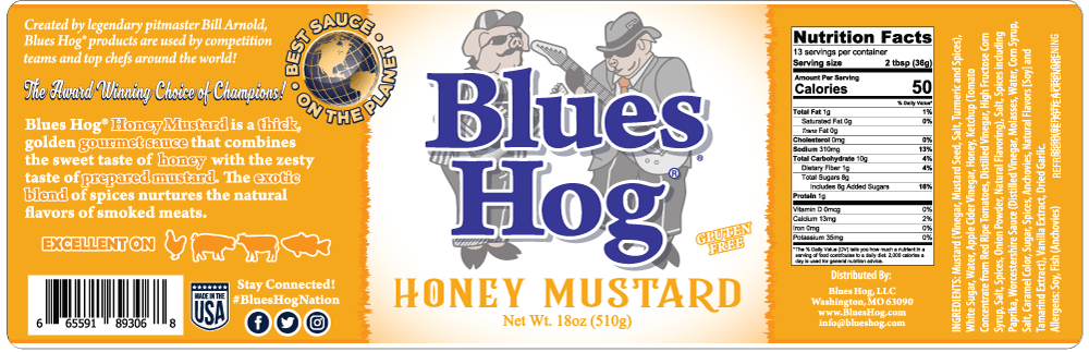 28282 Blues Hog Honey Mustard 18 oz. NEW RUMBLE 1200x